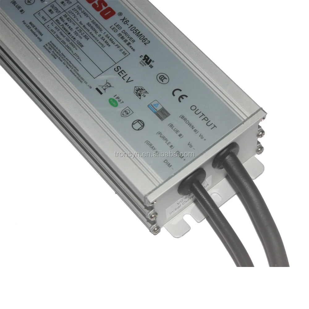 Мезо authorizaion X6-105M062 105W 62V 2.5A мезо Светодиодный драйвер для светодиодной осветительной панели с 3 в 1 Функция затемнения