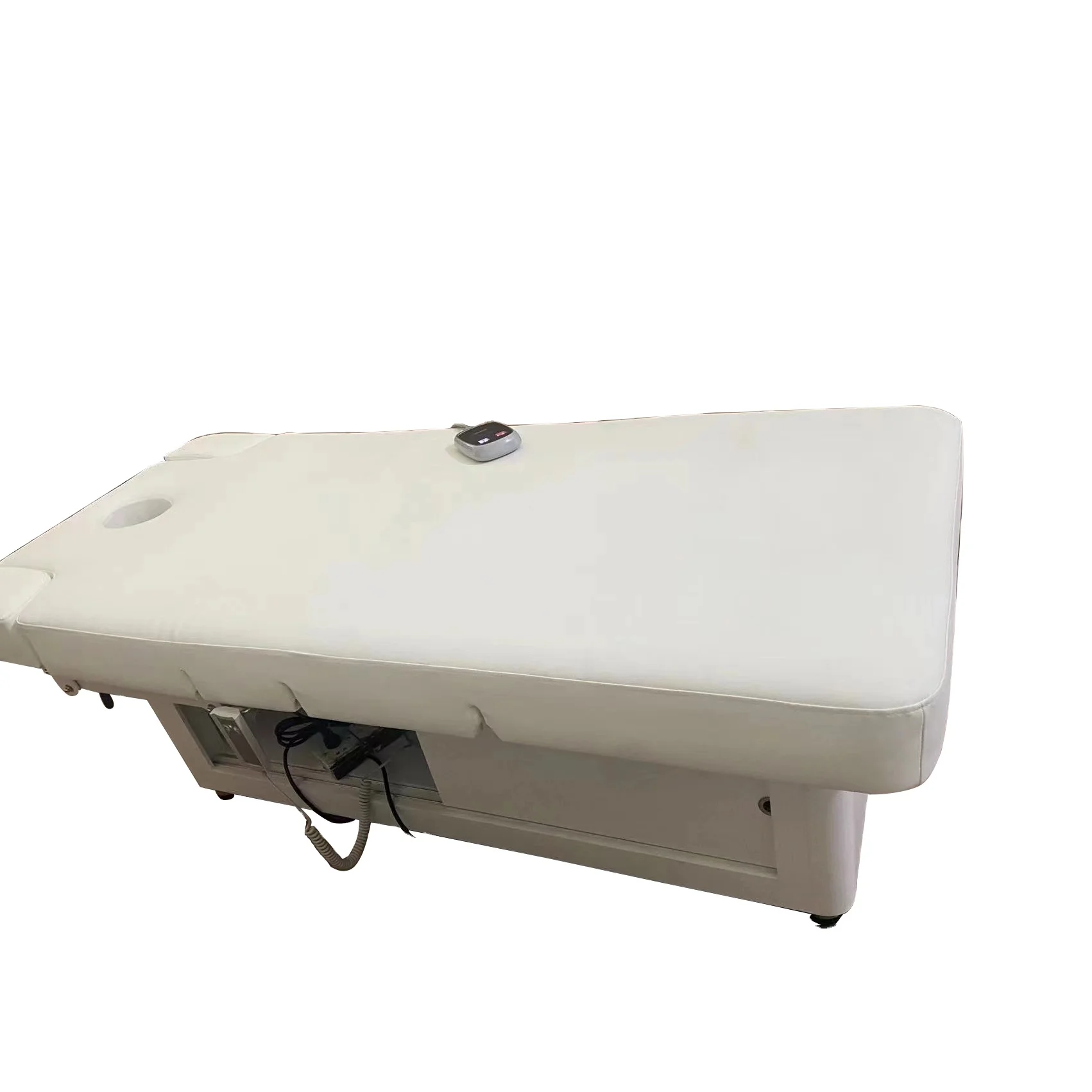 Adjustable Modern White Electric Beauty Spa Therapeutic Massage Bed for Salon Therapy and Gym Use Made of Wood