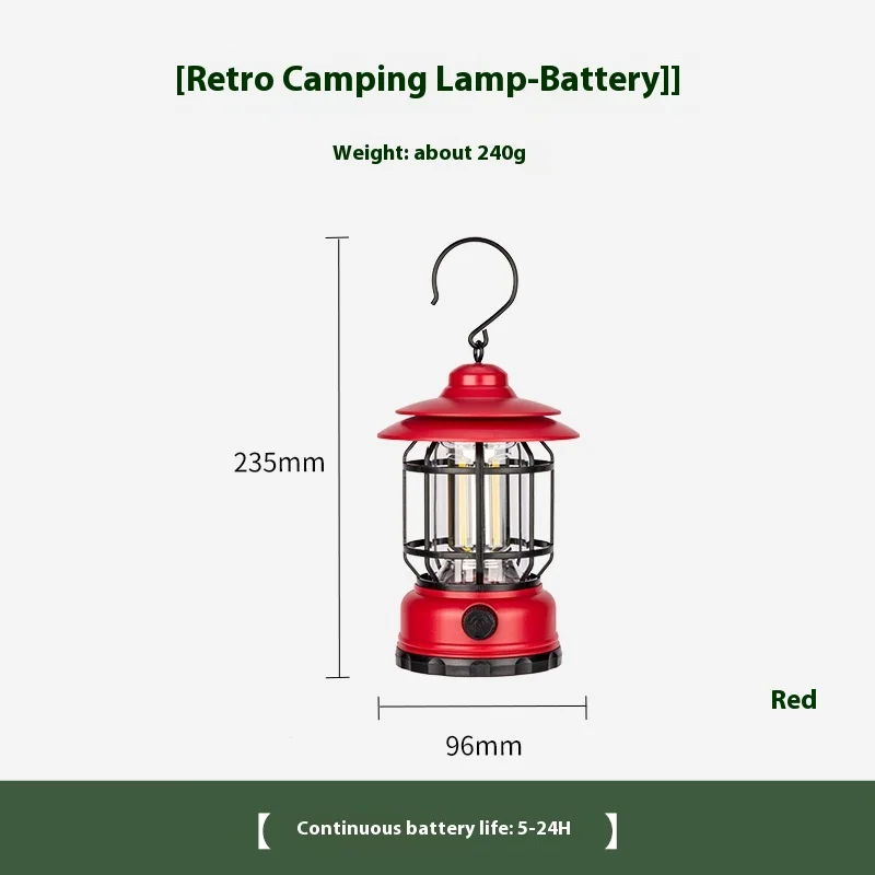 Rechargeable Outdoor Camping Satchel Light Long Battery Life Horse Lantern Camp Tent Atmosphere Lighting Stylish LED Lantern