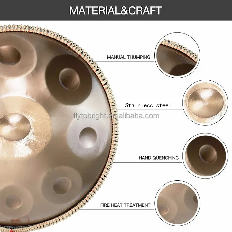 22inch Handpan Drum 12notes / 10notes /9notes instrument for beginner With Hand pan Case and  stand