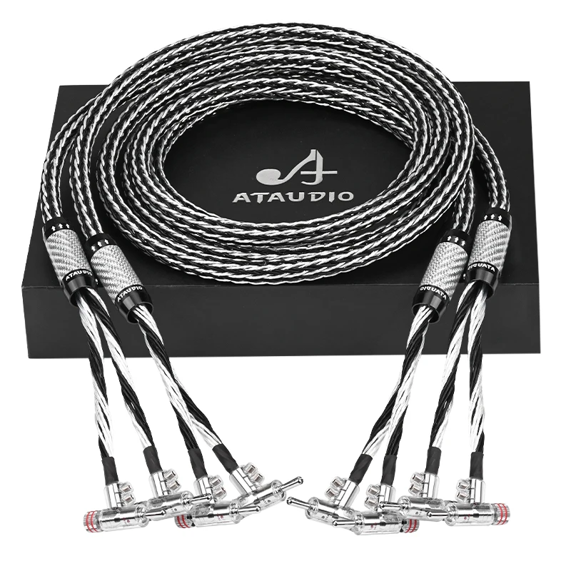 ATAUDIO HiFi high-quality Banana Plug Speaker Cable Audio For Speaker Mic OCC speaker cable