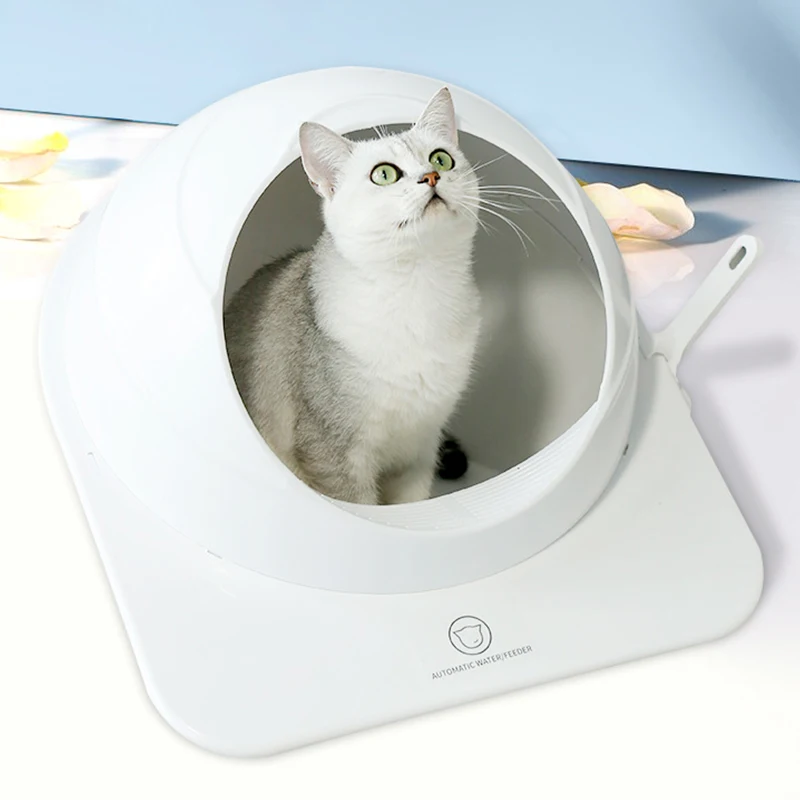 Cats Litter Box Toilet Sandbox Pet Toilet Basin Semi-closed Kitten Anti Splash Litter Box
