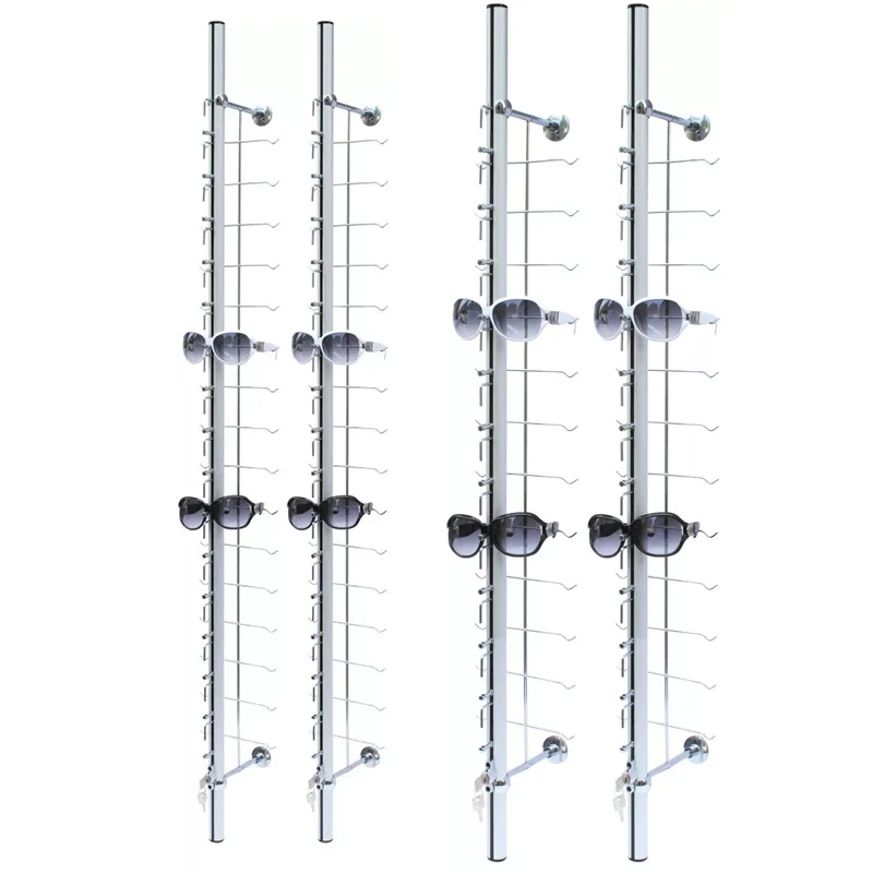 Factory Wholesale Customized Floor Glasses Display Tabletop Sunglasses Display Stand OEM ODM Sunglasses Display With Lock