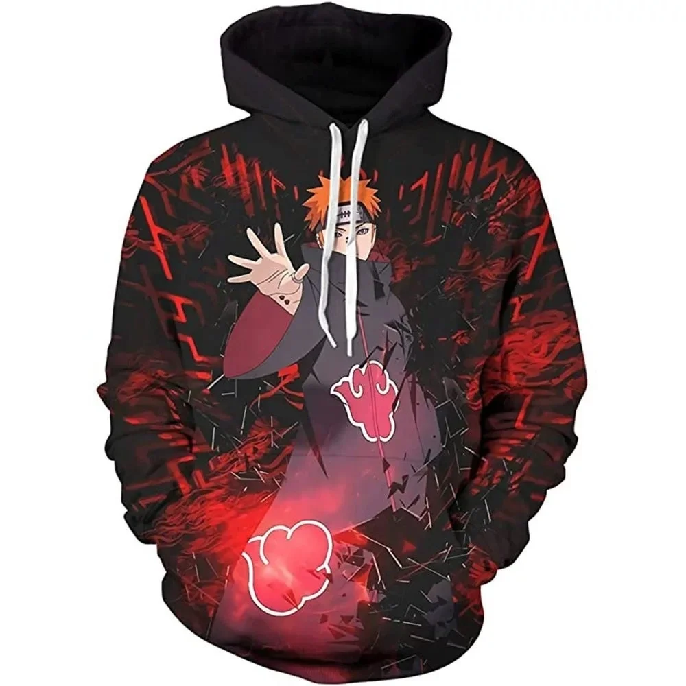 Clothes Man Sweatshirt 3d Print Anime Cosplay Narutoed Hoodie With Kangaroo Pocket