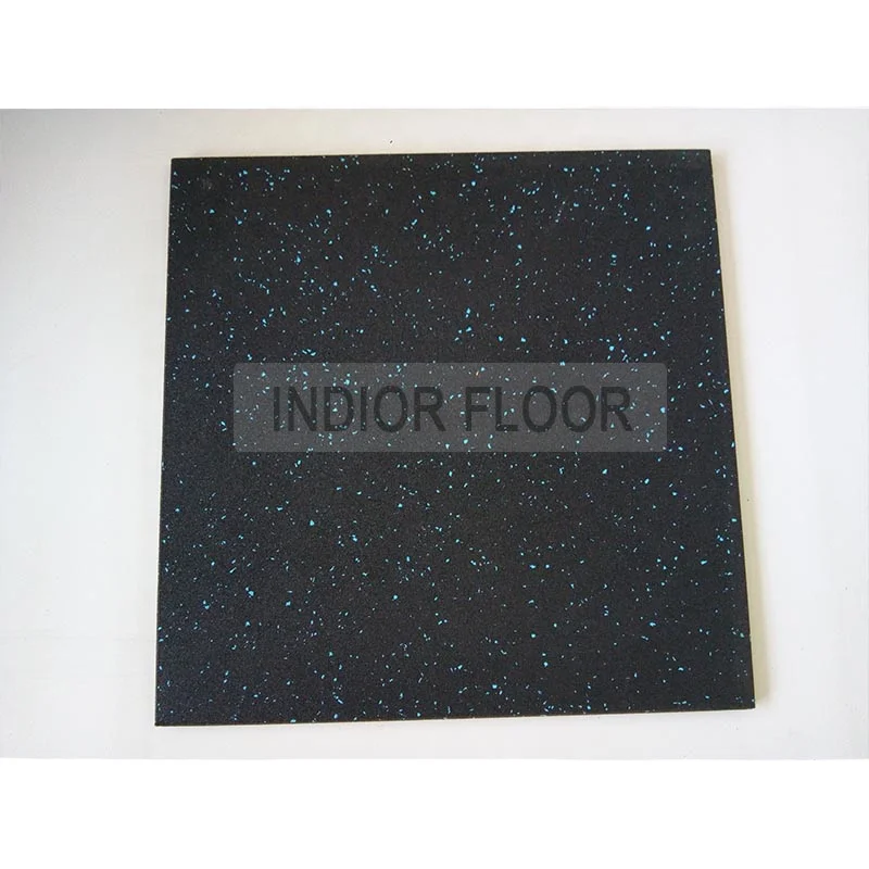 15mm Thick EPDM Fleck Rubber Floor Tiles Anti-Slip Gym Rubber Mat Tiles Granules Outdoor Playgrounds 15 mm Thick Rubber Brick