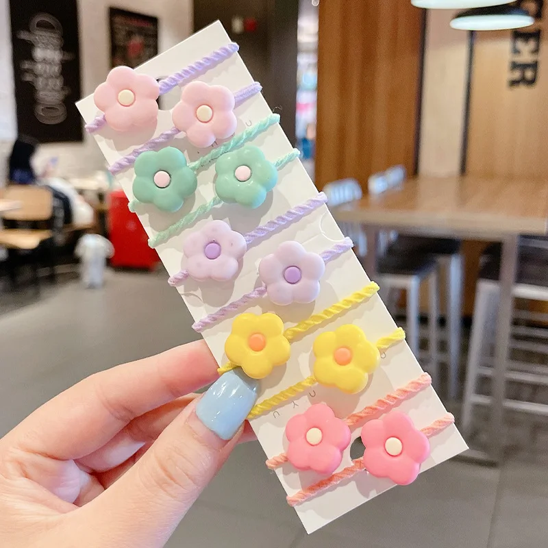 Baby Kids Girl Elastic Hair Band Accessories Hair Tie Set Multicolor Fruit Flower Rubber Cartoon Animal Hair Rope