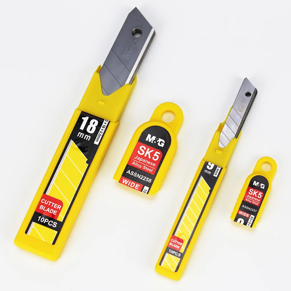 M & G Cutter Blades 9 mm 80*9*0.4mm with 13points 10pcs / box
