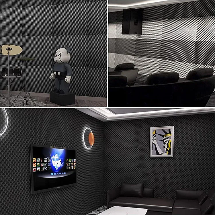 Acoustic Foam Panels Tiles Wedge Soundproofing Foam Noise Cancelling Foam For Studios Recording Home Studios Offices