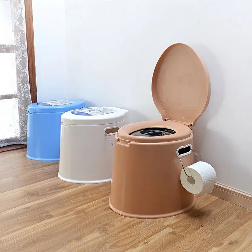 Elderly Toilet Pregnant Woman Movable Chair Adult Portable Plastic Toilet Chair Portable Travel Toilet for Camping and Hiking