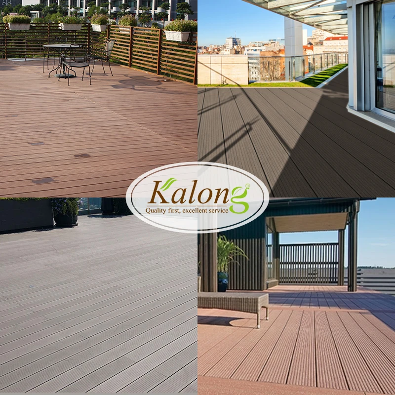Outdoor Solid Lumber Flooring Wood Plastic Composite Floor WPC Waterproof Decking Outdoor Solid Wood Flooring