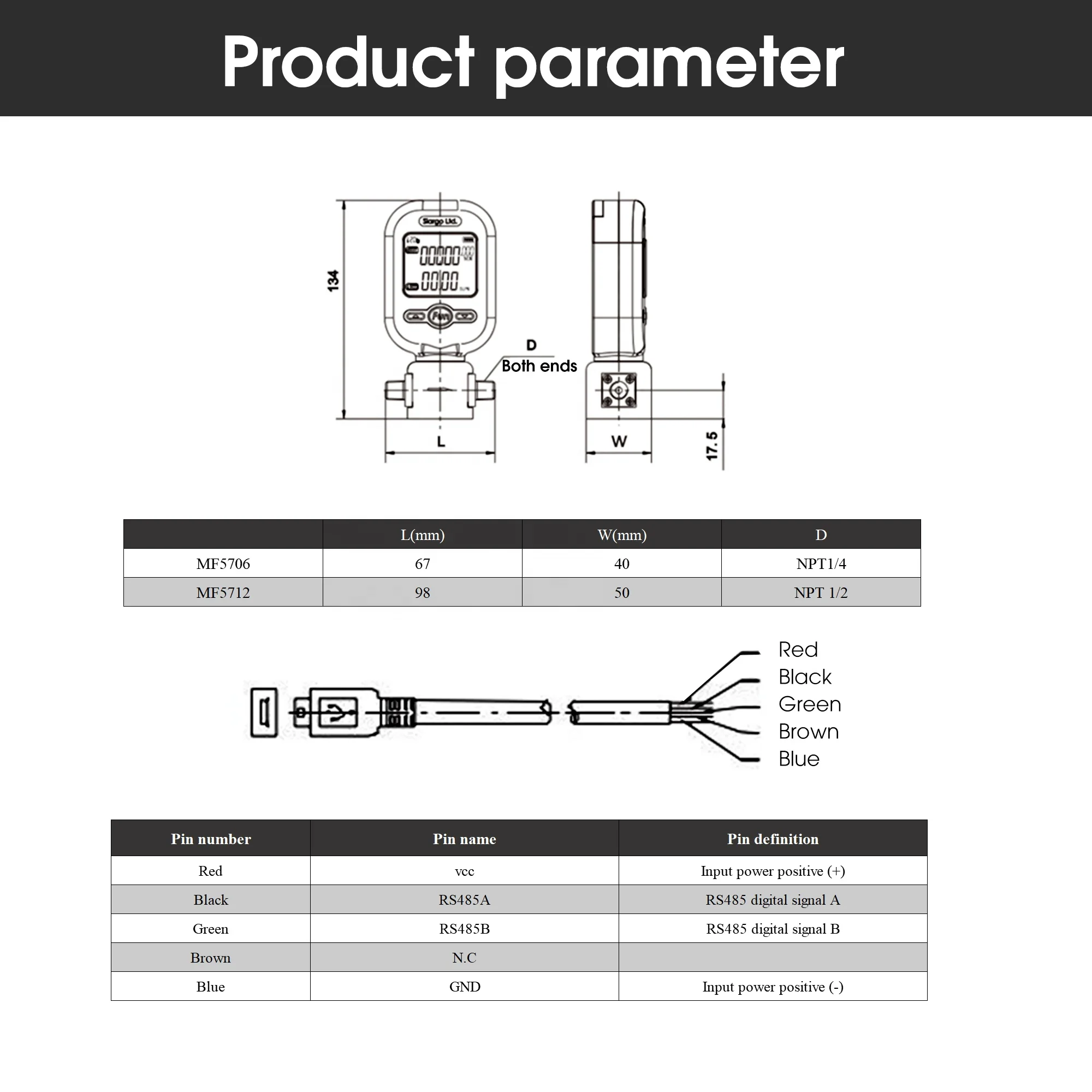 0-200L /Min Portable digital gas mass flow meter, can measure Air, nitrogen