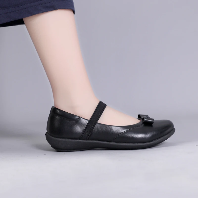 Новейшая Униформа JUSTGOOD из искусственной кожи, детская черная школьная обувь для девочек