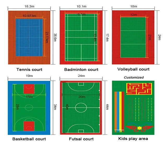 pp interlocking surface / tiles / carpet / deck for outdoor volleyball court on asphalt concrete base