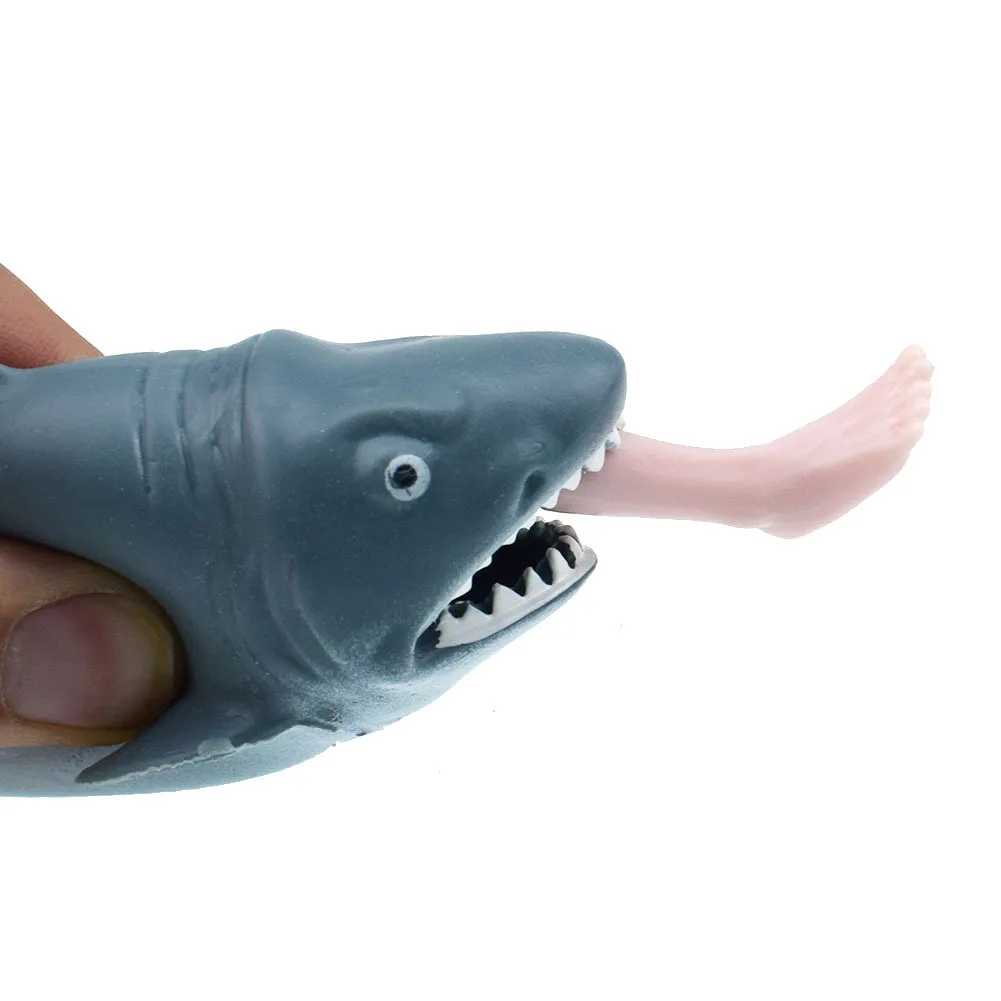 Mini Plastic Toy Shark Spit Foot Antistress Ball Funny Alternative Humorous Stress Relief Ball Stress Squeeze Toys