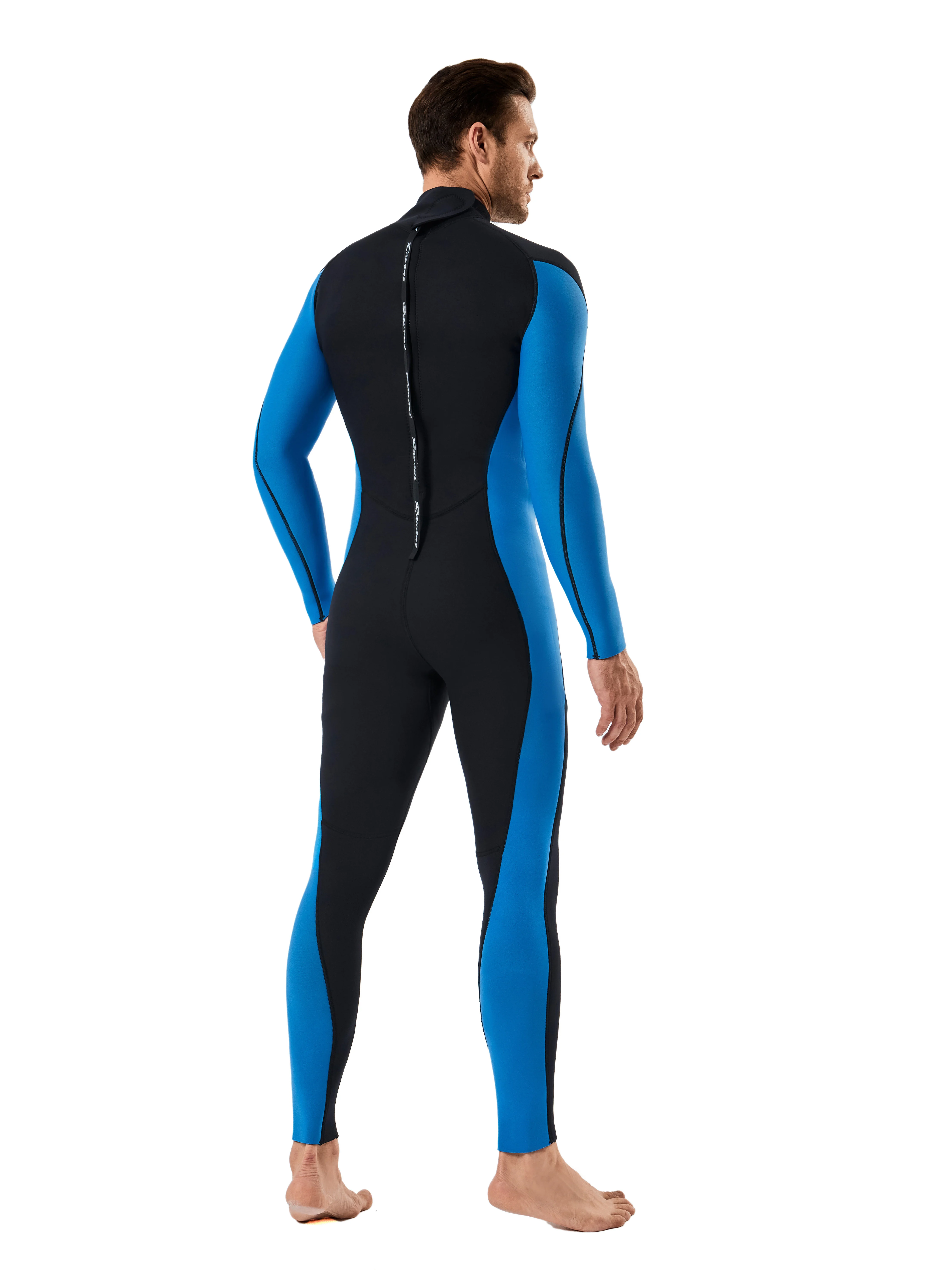 3mm Neoprene Long Sleeve Surfing Wetsuit Custom Full Body Back Zipper Freediving Swimming Scuba Diving For Men Plus Size