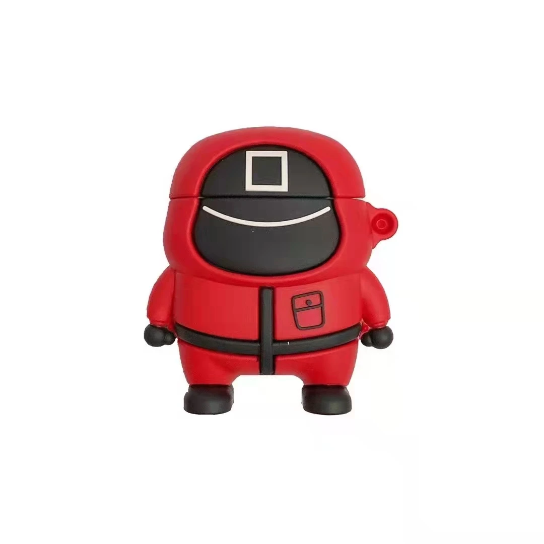 Милый чехол с 3d-рисунком кальмара для Airpods 1, 2, 3, оптовая продажа, мягкий силиконовый защитный чехол для Air pods Pro, зарядное устройство