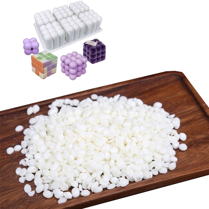 Scented Candle Raw Material Soy Wax 101 for 3D Silicone Molds Bubble Pillar Candle Making Hard Soy Wax Granule Organic Wholesale