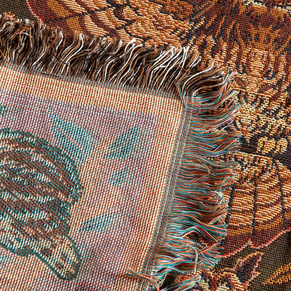 Customized New Products Jacquard Cotton Polyester Tapestry Woven Blanket With Top Selling