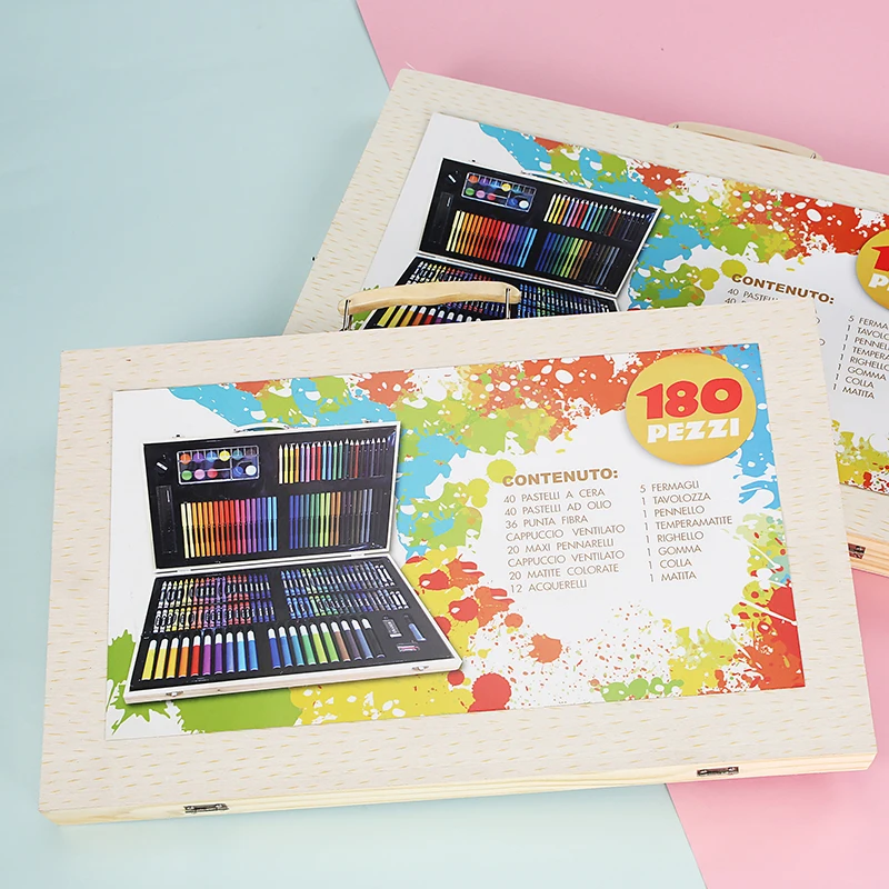 
Best birthday gift deluxe art 101 142-piece wood art set 