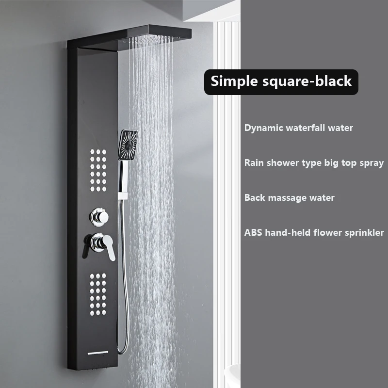 2024 New style bathroom faucets rain shower set digital system with head shower cold and hot water