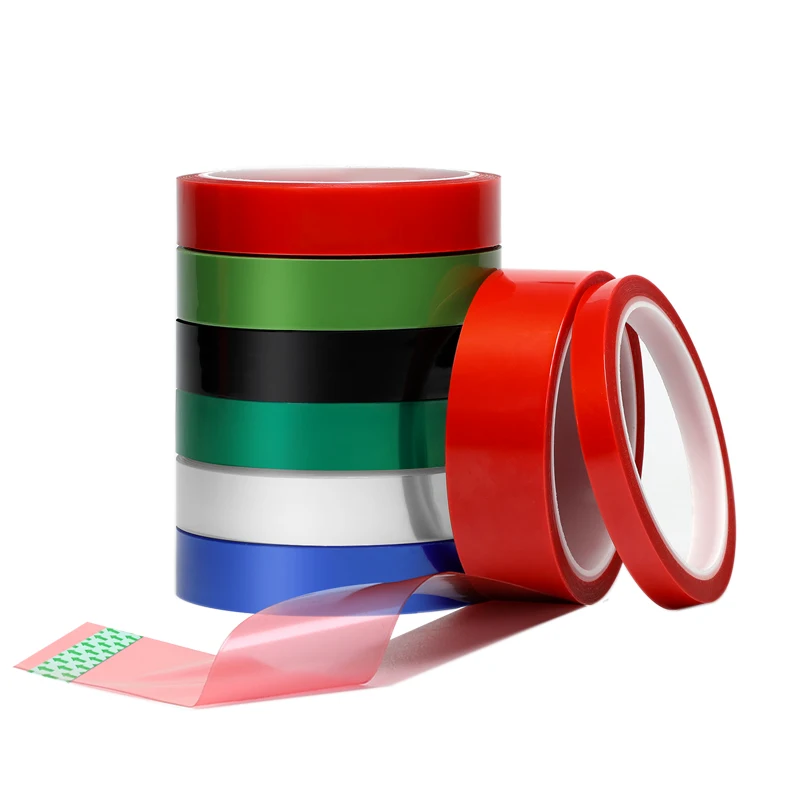 Customized Single Sided Colorful Silica gel Adhesive Powder Coating PET Film High Temperature Polyester Tape