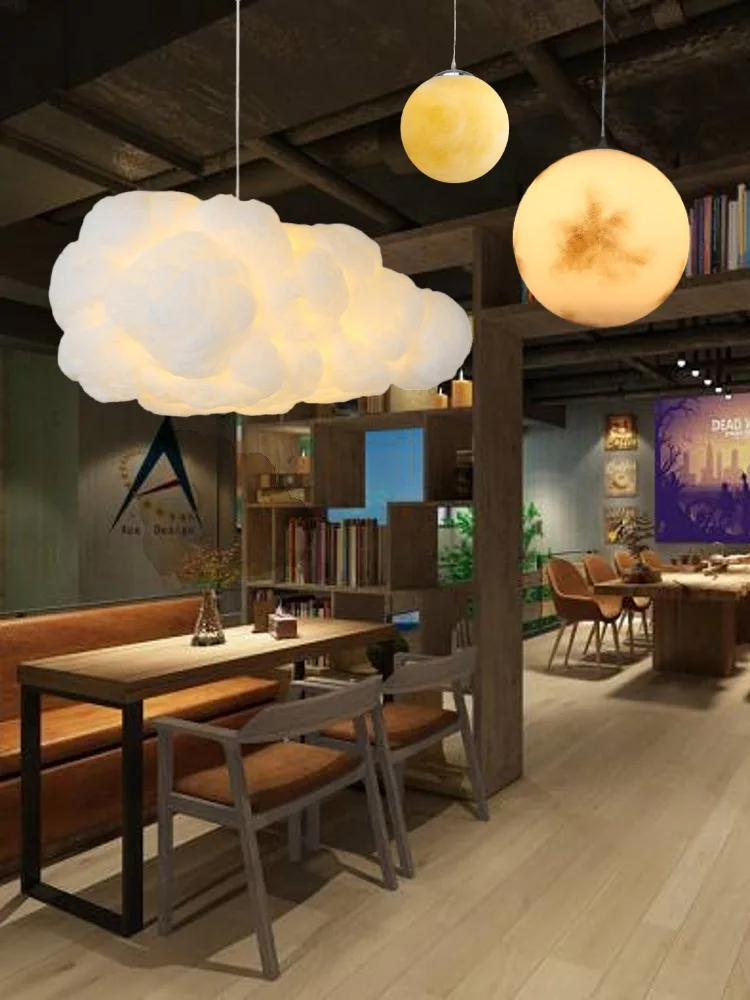 Modern creative cloud LED chandelier decoration girl room lighting suitable for bedroom dining room pendent lamp