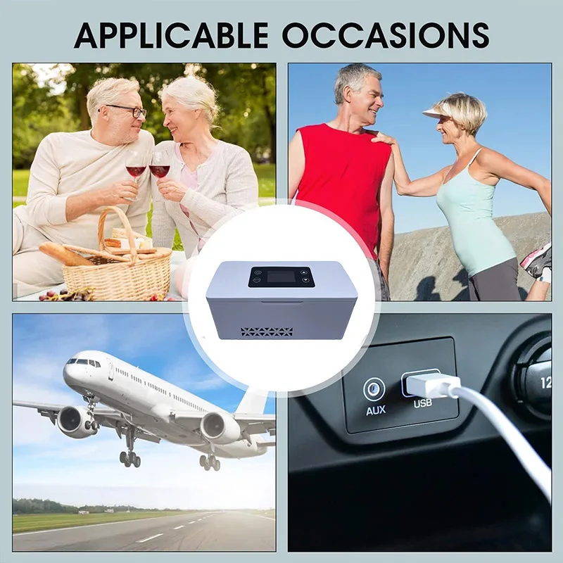 12v Mini Fridge with Temperature Control Portable Insulin Refigerador Refrigeration Insulin Cooler Box for Travel
