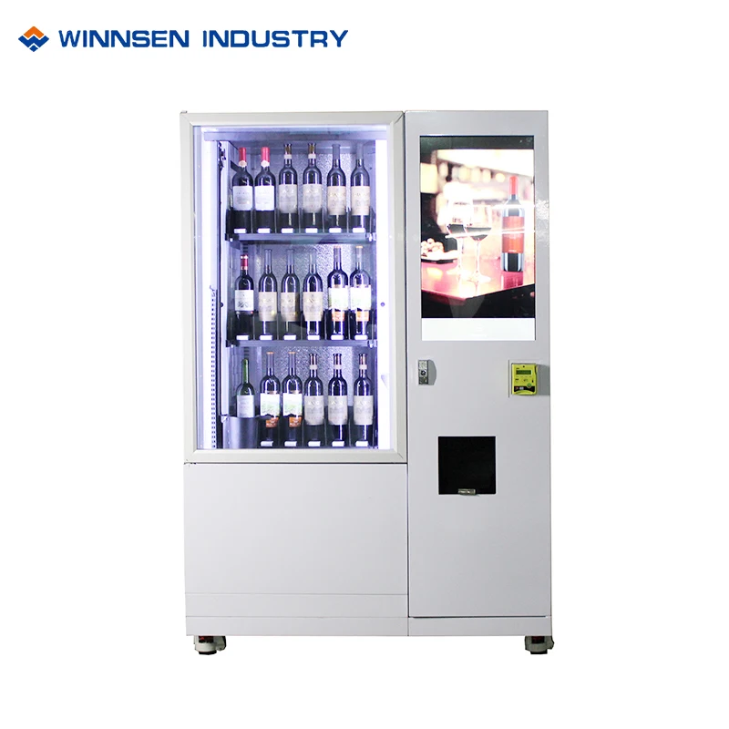 Sparkling champagne beer alcohol spirit bottle olive oil Wine Vending Machine with remote control