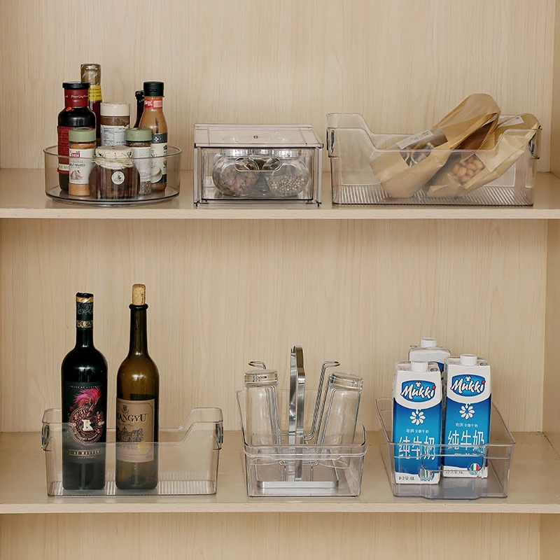 Food Fridge Storage Box Glass Food Grade Containers Pinmoo Design Small Square Refrigerator Plastic Set OEM Customized Europe