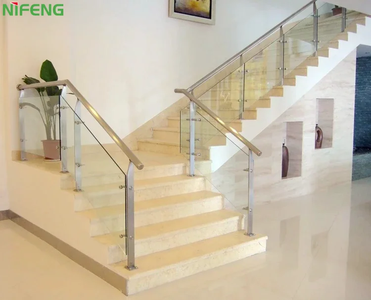 Low price stainless steel stair railings/indoor stainless steel glass balcony railing balcony railing designs new balcony design