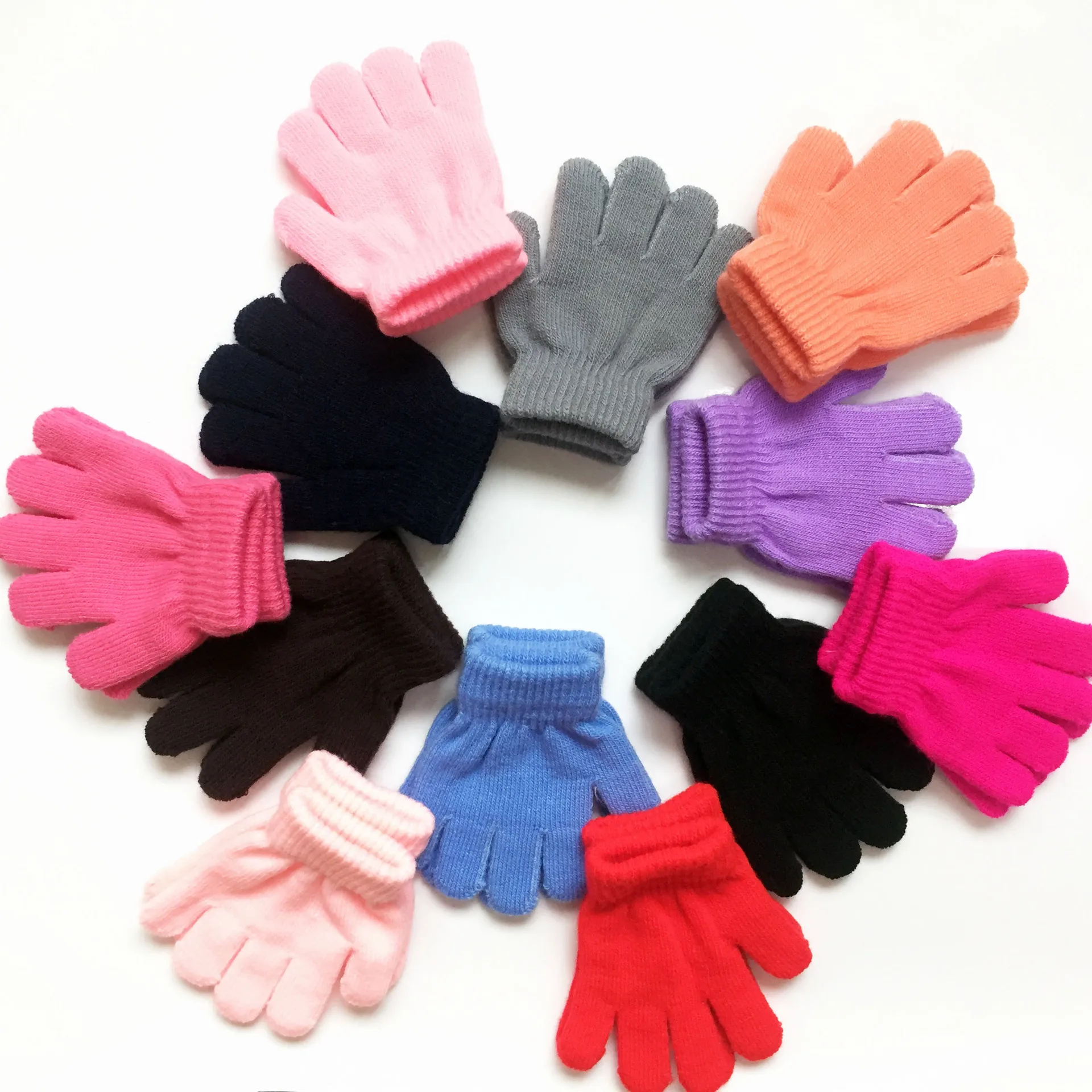 
Baby Girls And Boys Winter Warm Mitten New Toddlers Solid Baby Kids Warm Kinting Mittens 