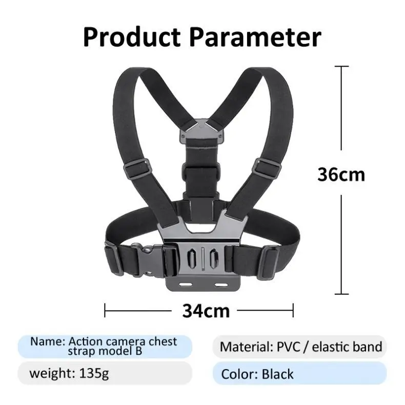 Head Chest Shoulder Strap mount belt for Go pro  Insta 360 R Action camera Harness for Go Pro  Accessories