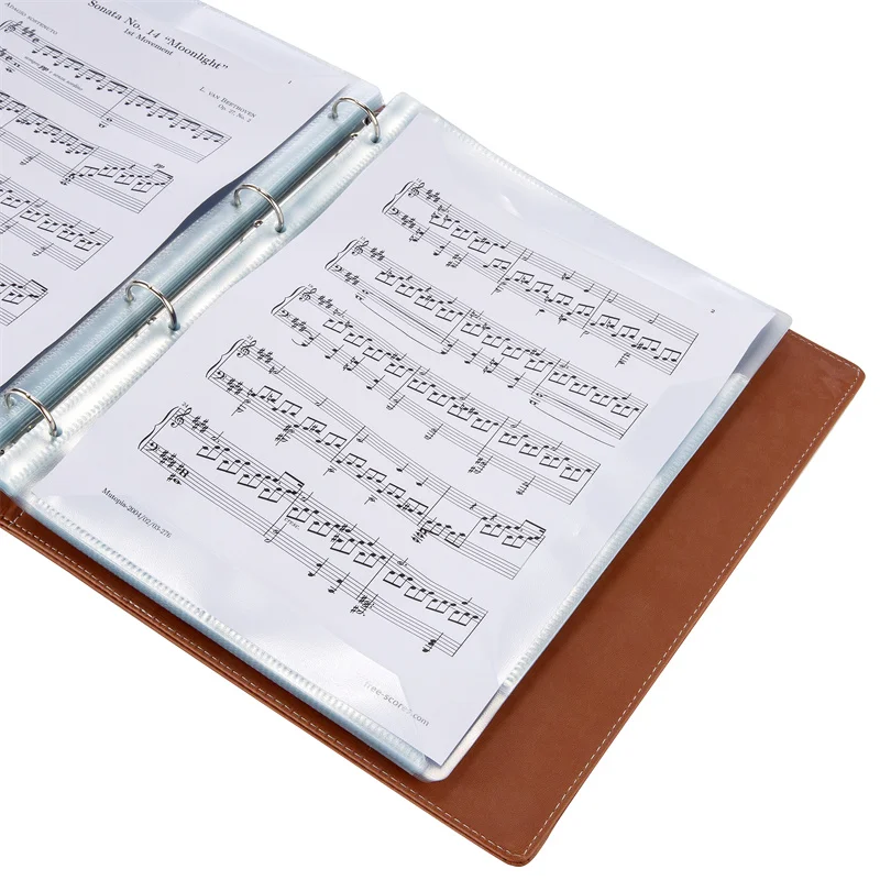 40 карманы лист музыкальный файл бумажная папка для хранения протектор листа акриловый пластик рукава A4 и принтом в виде надписей, размер двойная сторона