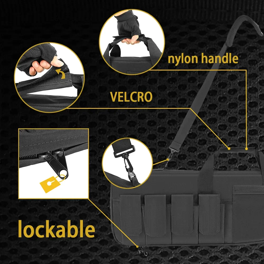 38/39/46 Inch Padded Soft Gun Case Storage Scoped with Magazine Holder Pouches Tactical Gun Carry Protection Bag