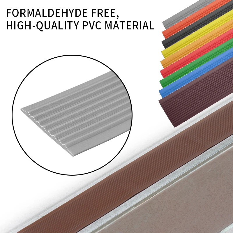 PVC Material Stair Treads and Vinyl Floor Strips for Improved Stair Safety