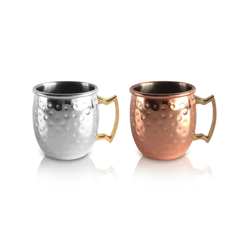 Moscow Mule Mug 500ml Copper Hammered Plating Stainless Steel Inside Lining Handcrafted  Brass Mugs for Cocktail Beer Cup