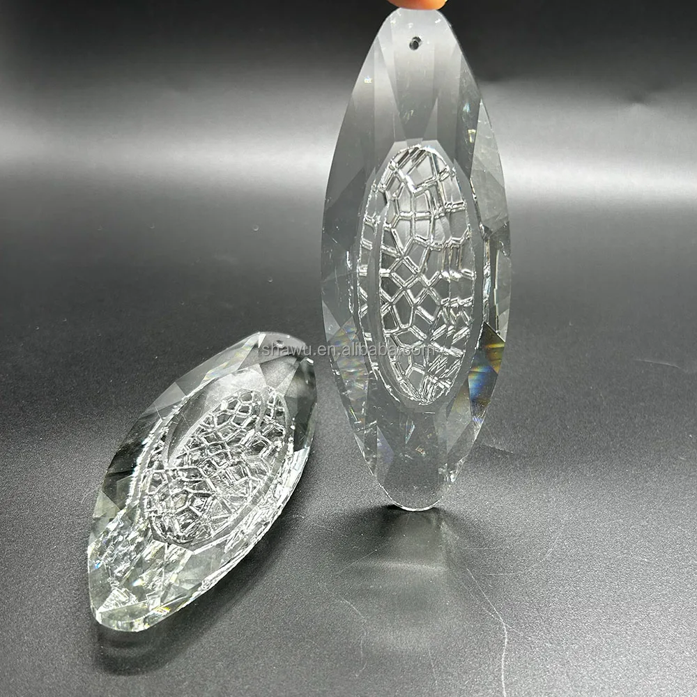 Luxury antique Clear Cut Pendant light Baroque Crystal Chandelier spare Parts