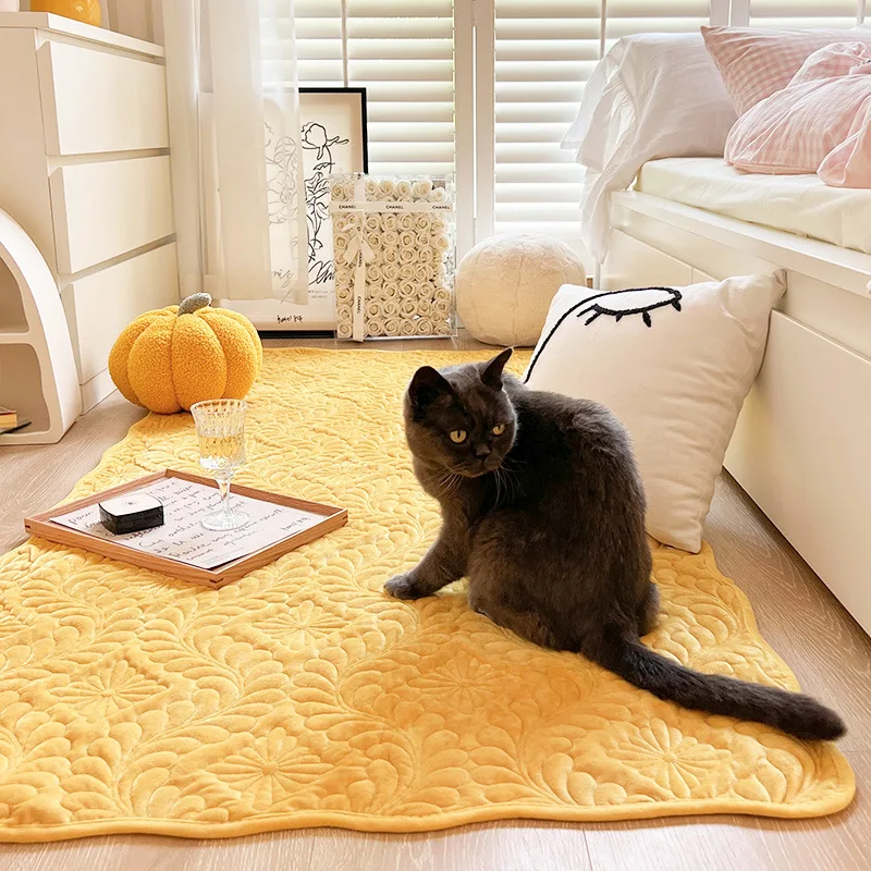 2023 High End Milk Velvet Quilting Washable Rug Anti-slip Layer Outdoor Indoor Carpet for Room