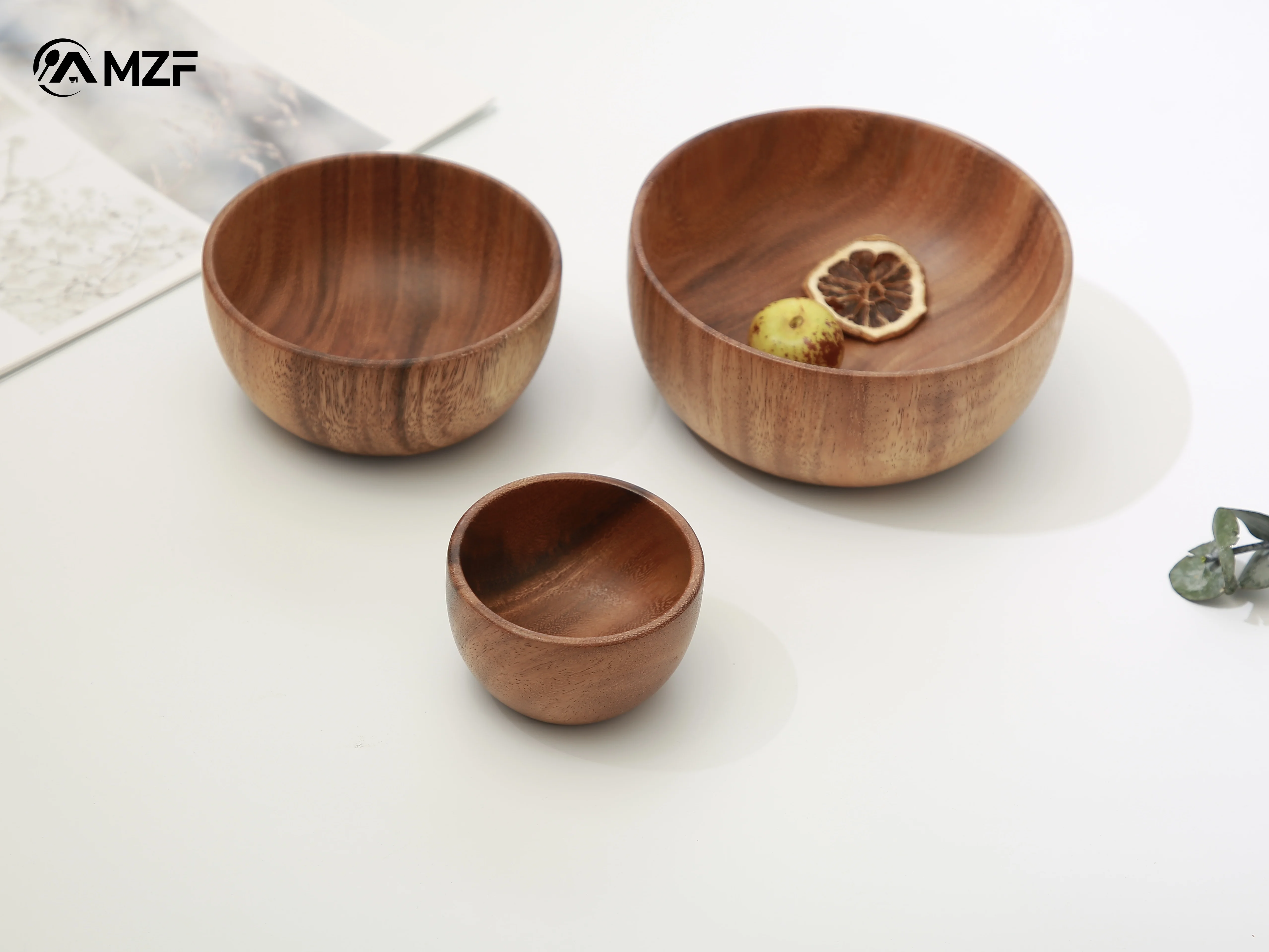 Wholesale Custom Cheap Unique Japanese Style And Korean Style Wooden Red Ramen Noodles Bowl Set