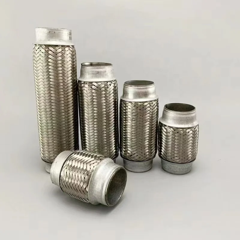 Exhaust Flexible Pipe Double Braided Auto Universal Stainless Steel muffler flexible exhaust end pipe tip flexible for exhaust