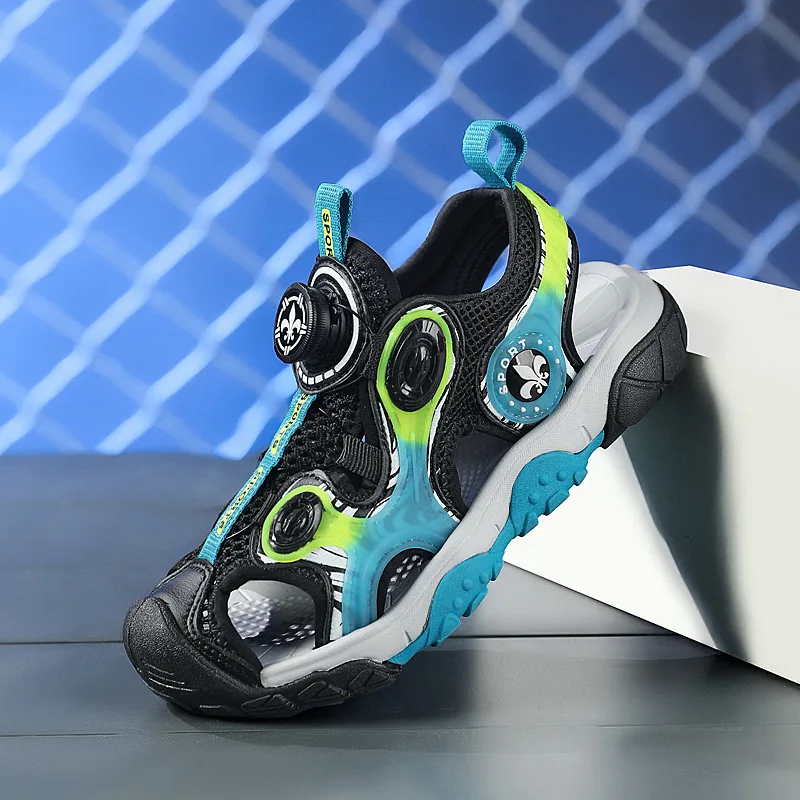 Princess Children Girls Fancy Sandals Shiny Flats Soft Bottom Open Toe Shoes Girls Dress Performance Princess Sandals PVC Unisex