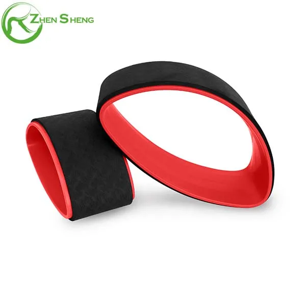Zhensheng high quality best price customized logo TPE exercise yoga wheel for balance