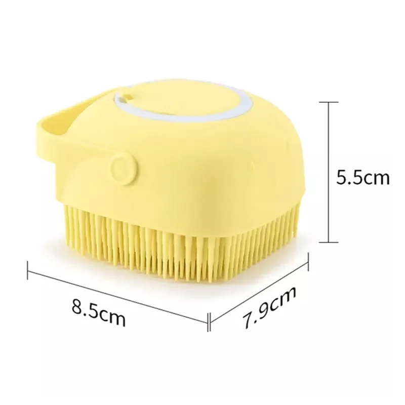 Silicone SPA Shampoo Massage Dog Bath Brush Comb, Shower Hair Removal Comb For Dog Cat Cleaning Grooming Tool