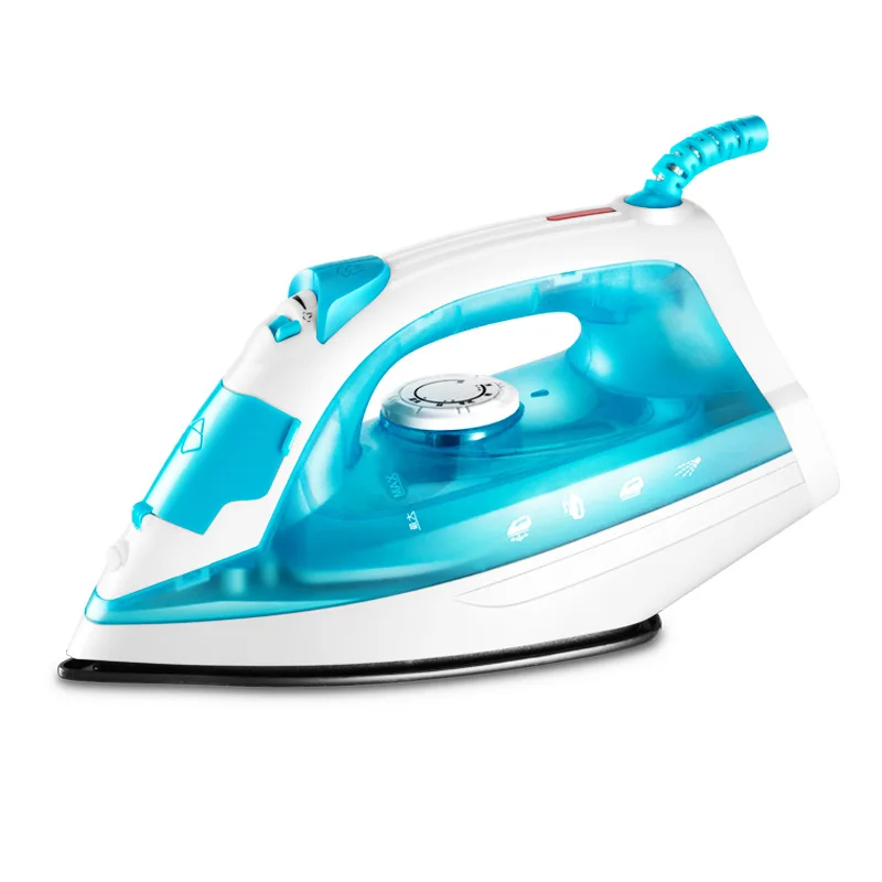 Electric Steam Iron For Clothes Hand-held Portable Wet And Dry Use Blue