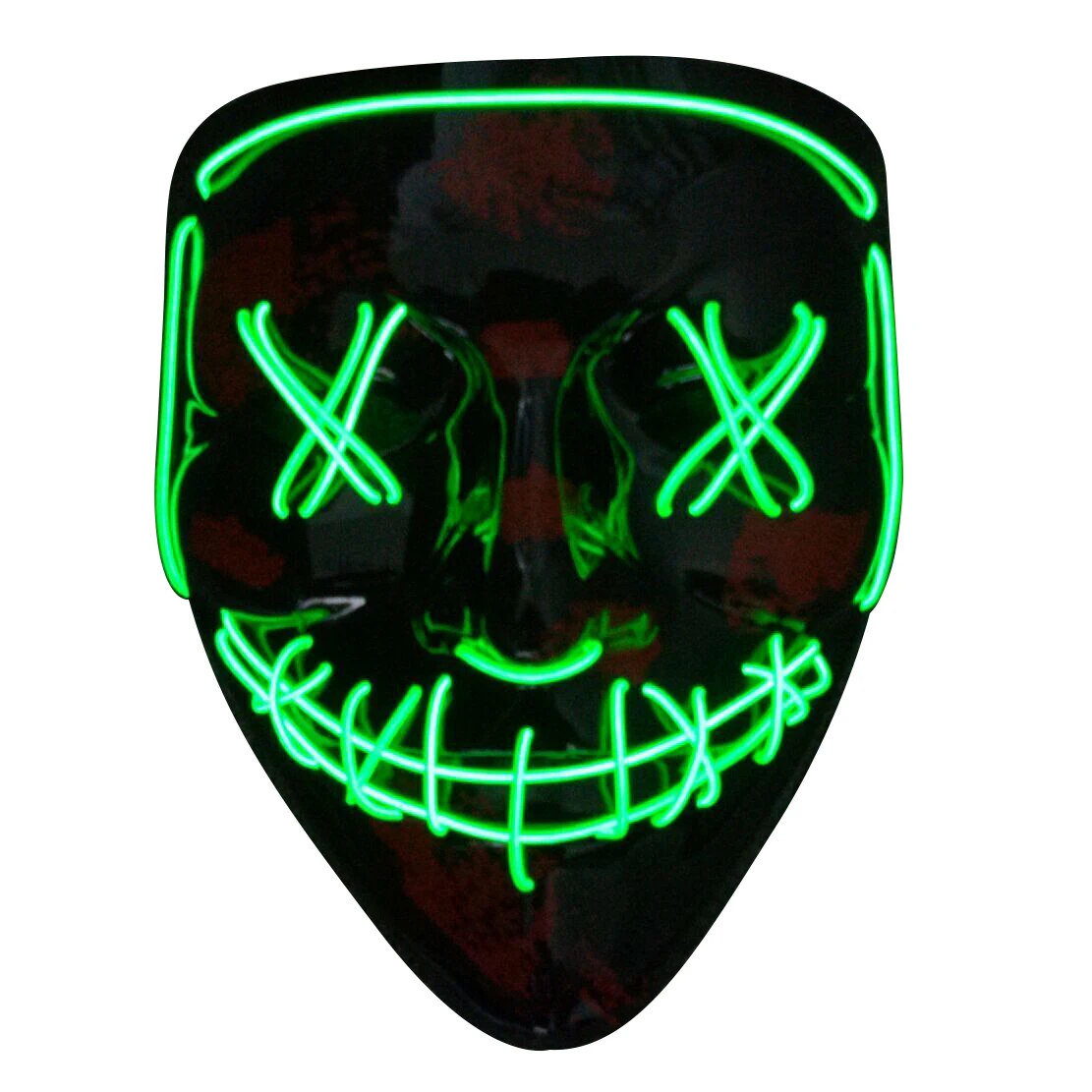 cheap price Green blue pink red color el wire purge mask neon light V led mask