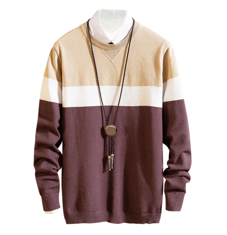 
Мужской Повседневный пуловер с круглым вырезом 