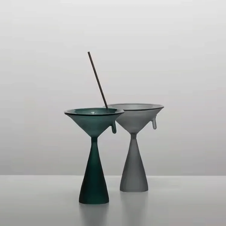 56H Home Decoration Clear Color Round Clear Glass Stick Incense Burner Holder