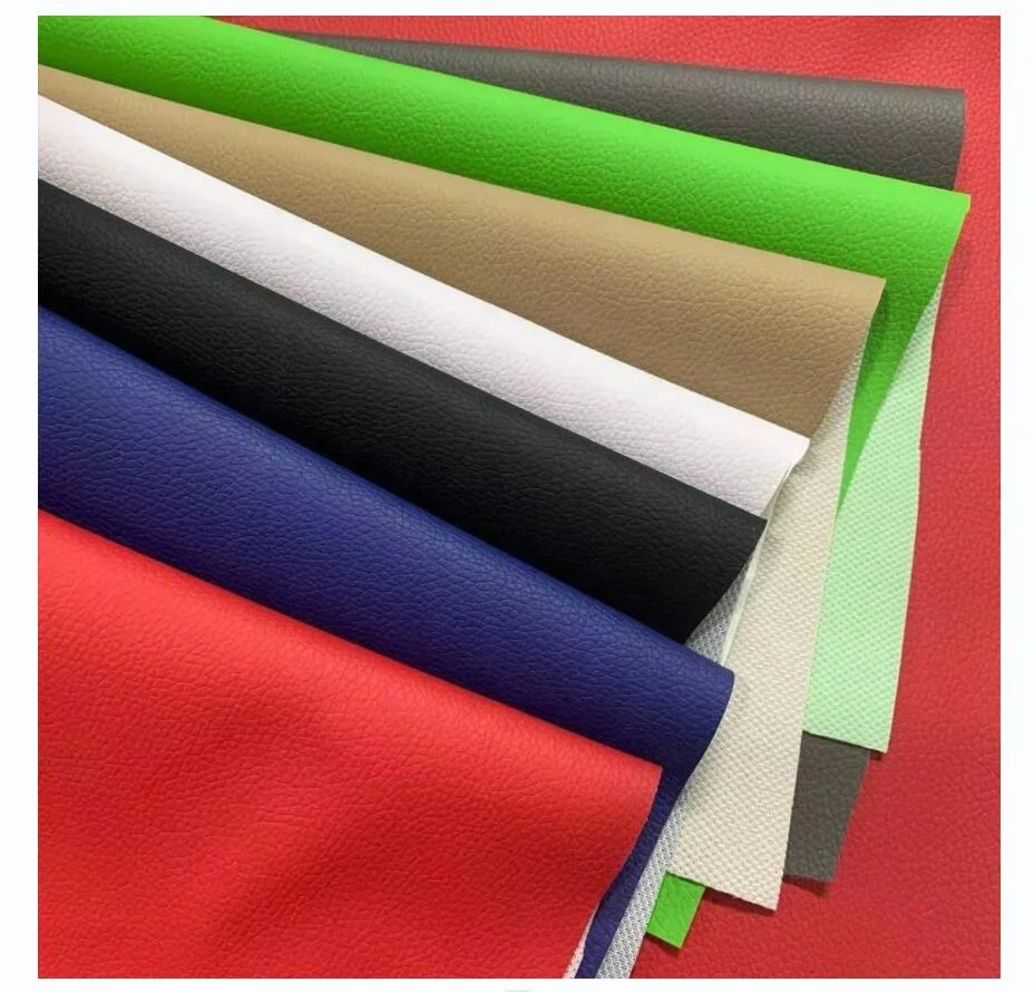 Hot sale pvc synthetic leather for sofa furniture upholstery with Cheap price 0.6MM DE90 Hot sale small lichee