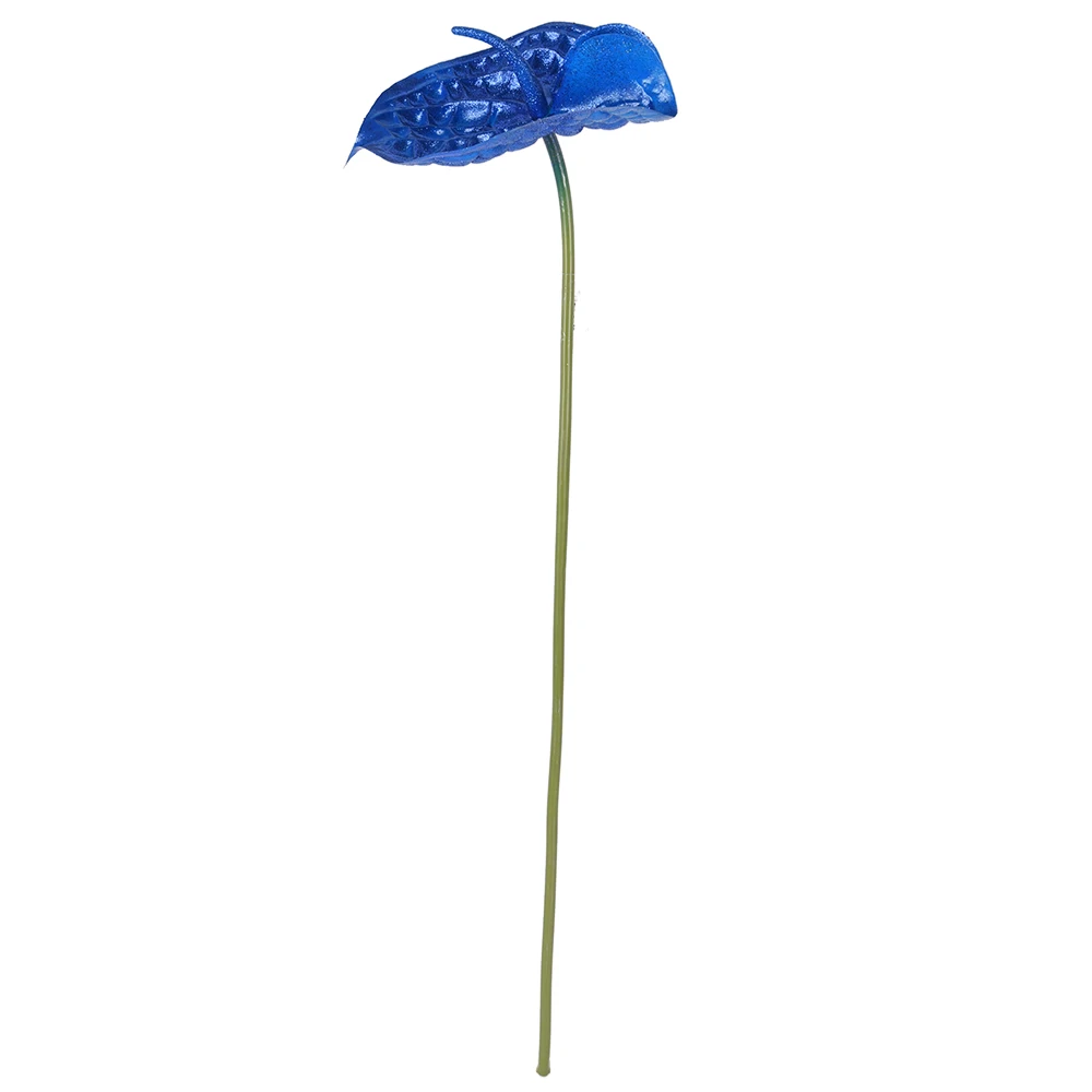 Factory wholesale large natural blue anthurium plants artificial flowers price customized color length
