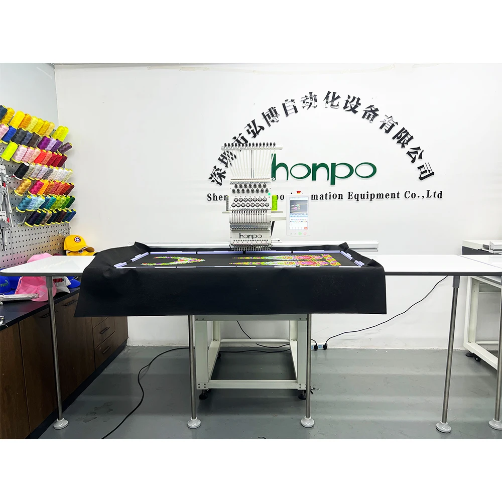 HONPO Manufacturer 1200*500mm computer embroidery machine with factory price
